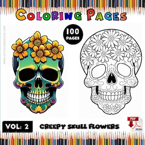 Unleash Your Creativity with Skull Coloring Pages Vol 2