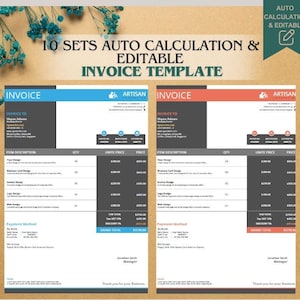 Efficiently Manage Your Invoices and Boost Productivity with this Excel Spreadsheet Template | Editable Invoice,Invoice Spreadsheet