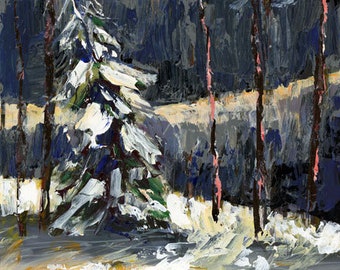 Southern Landscape Original Acrylic Painting snowscene Bobbi Doyle-Maher