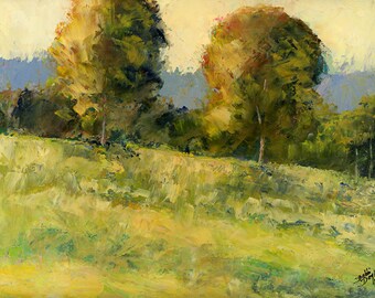 Southern Landscape Original oil 9x12 painting Tonalism Landscape palette knife