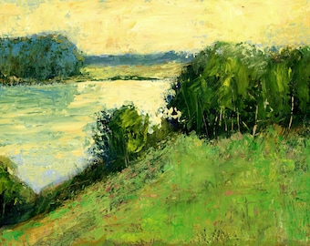 Painterly Southern Landscape Impressionist Tonalism painting by Bobbi Doyle-Maher