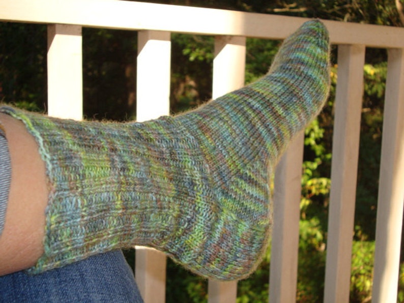 Knitting PATTERN: Basic Fingering Wt. Socks on DPNs Instant Download image 4