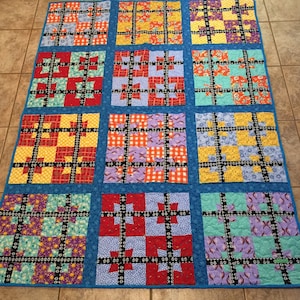 BOXY Modern Quilt in Bright Colors