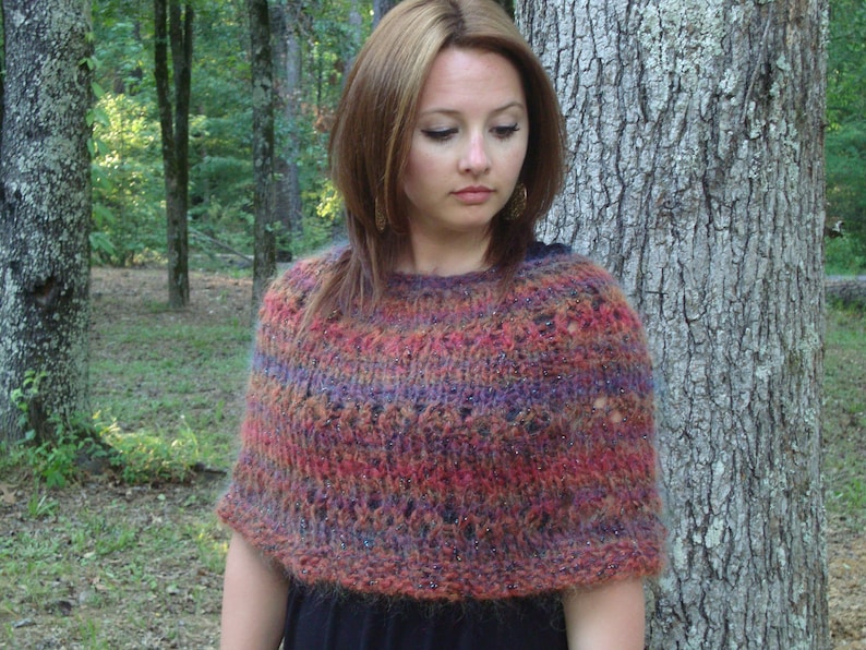 Easy Knitting PATTERN Broadway Ponchette Instant Download Etsy