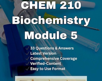 Guía de estudio para el examen de Bioquímica CHEM 210: Módulo 5 de Portage Learning (Descarga en PDF)