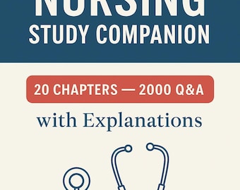 Nursing Study Guide 2025 | 2000 NCLEX Questions & Answers (Digital PDF)