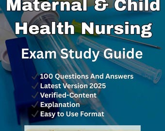 Guía de estudio de enfermería en salud maternoinfantil / 100 preguntas y respuestas 2025 (Descarga en PDF)