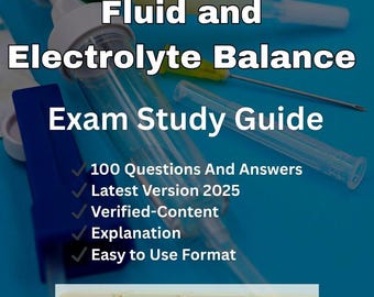 Studieguide för vätske- och elektrolytbalans | NCLEX-frågor (PDF-nedladdning)