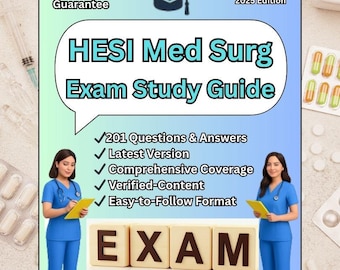 HESI Läkarkårsexamen Studieguide | 201 Uppdaterade Frågor & Verifierade Svar