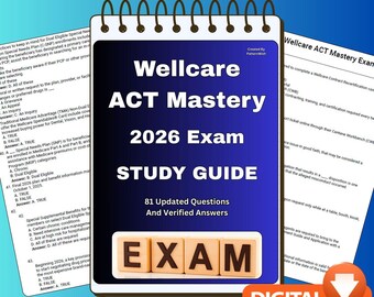 ACT-studieguide 2026 | 81 övningsfrågor och svar | Digital PDF-studieresurs