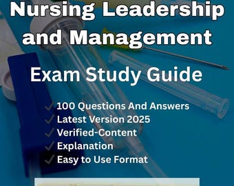 Guía de estudio de liderazgo y gestión de enfermería 2025 / Preguntas NCLEX (Descarga en PDF)