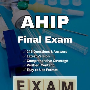 AHIP Abschlussprüfung Studienführer | 246 aktualsierte Fragen & verifizierte Antworten | 100% Pass-Garantie | A+ bewertet