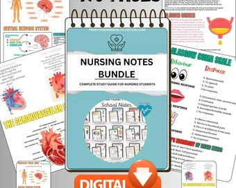 Paquete de notas de enfermería / Procedimientos y pautas para transfusiones de sangre / Más de 190 páginas / Descarga digital en PDF