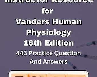 Fisiología humana de Vander, 16.ª edición / 443 preguntas y respuestas / Descargar PDF