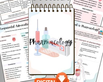 Nota de farmacología / 34 páginas / Guía de estudio de enfermería (PDF)