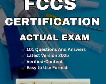 FCCS-certifieringsexamen: 101 verifierade frågor och svar (digital nedladdning)