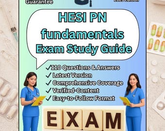 HESI PN Fundamentals-studieguide | 110 uppdaterade frågor och verifierade svar