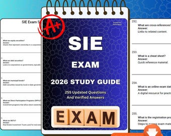 SIE-examen 2025-2026 Studieguide | 255 övningsfrågor och svar | PDF-nedladdning