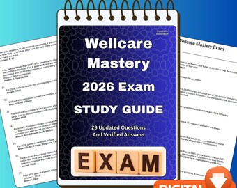 Studieguide för Well/Care-examen 2026 | 29 övningsfrågor och svar | Direkt PDF-nedladdning