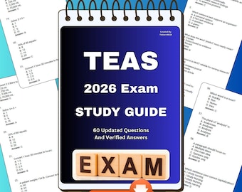 TEAS studieguide 2026 | 60 övningsfrågor och svar | Direkt PDF-nedladdning