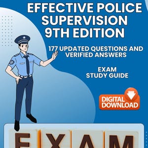 Police Supervision Study Guide | 177 Practice Questions & Answers | Law Enforcement Exam Prep