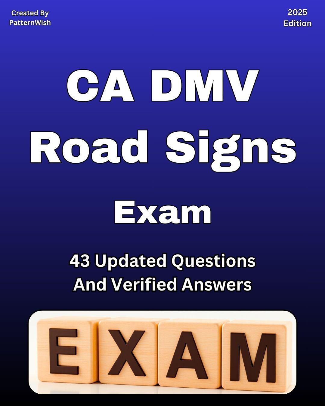 CA DMV Road Signs Practice Test | 43 Questions & Answers | PDF Download ...