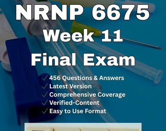 Guía de estudio para el examen final NRNP 6675: 180 preguntas y respuestas (Descarga digital en PDF)
