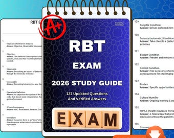 RBT-examen 2026 Studieguide | 137 övningsfrågor och svar | PDF-nedladdning