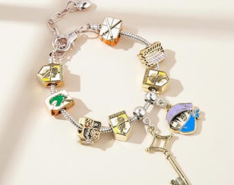 Attack on Titan Inspired Bracelet, Anime Jewelry, Handmade Adjustable Bracelet Gift for Fans, AOT Aesthetic Accessory