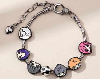 Blue Lock Inspired Bracelet, Anime Sports Jewelry, Handmade Adjustable Bracelet Gift for Fans, Kawaii Y2K Aesthetic Accessory