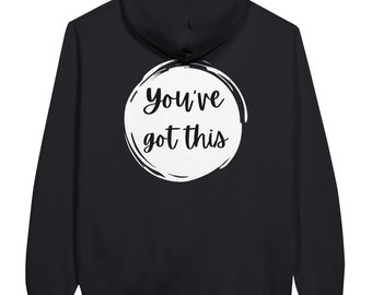 Klassieke unisex pullover-hoodie - "Blijf doorgaan, je hebt dit"