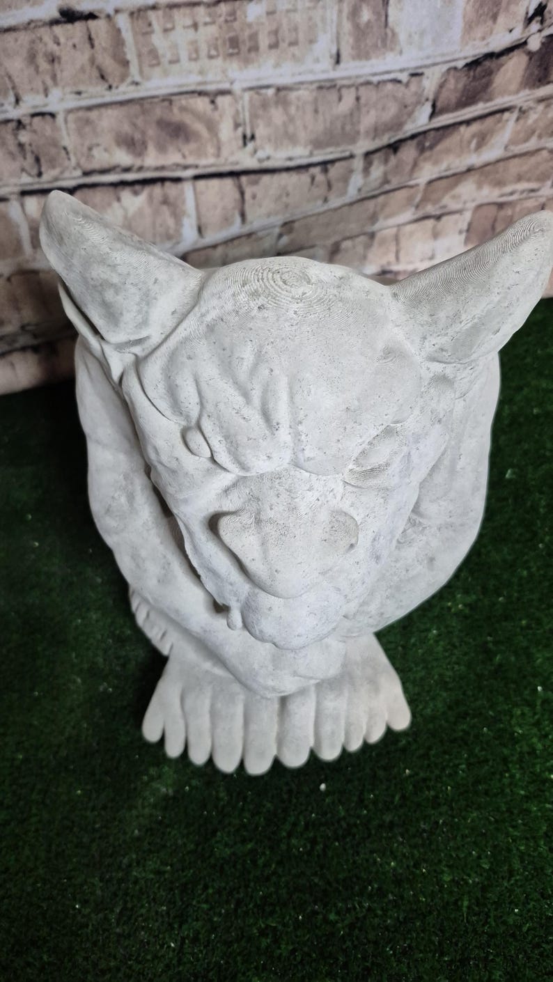 Gargoyle Concrete Statue 9 Inches Tall - Etsy