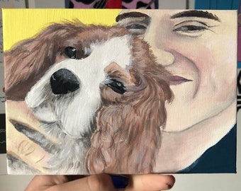 Custom Pet Paintings small acrylic on canvas board