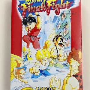 Mighty final fight - Caja de cartón recién hecha Es una caja vacía. y tiene una bandeja de cartuchos Famicom, caja de juego de repuesto de repuesto