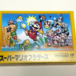 SUPER MARIO BROS.- Caja vacía Estuche de repuesto para juego Famicom con bandeja