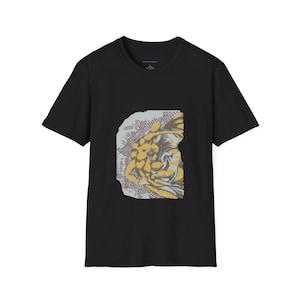 Burberry Marine Sketch Print T-Shirt - Camiseta masculina de algodão com manga curta - Top gráfico Edwige grande
