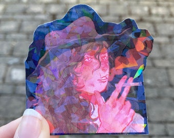 RDR2 inspired shattered glass sticker