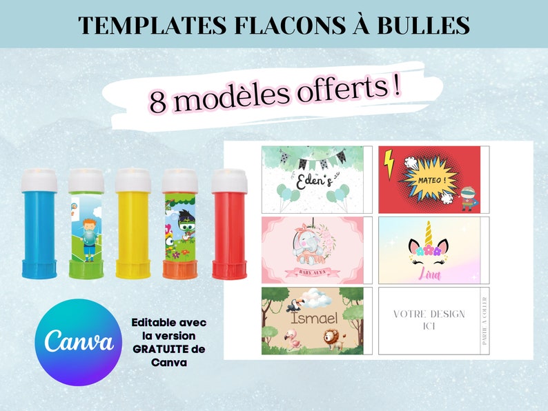 Bubble Bottle Template - Personalized Model for Bubble Soap Set ...