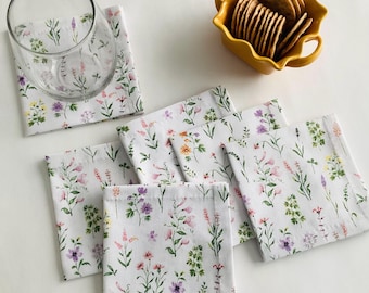 Cocktail Napkins Beverage  Napkins, Party Napkins Cloth Cocktail Napkins - set of 6 or 8
