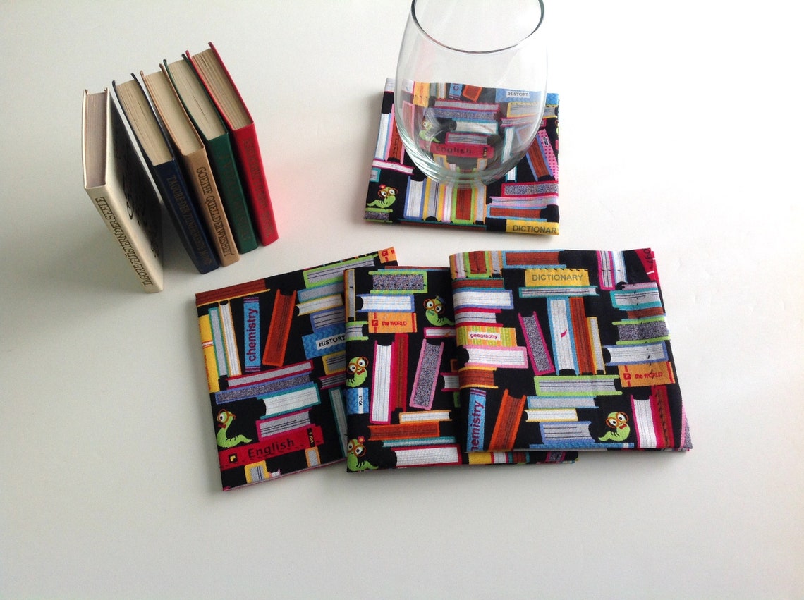 Book Group Cocktail Napkins Novelty Beverage Napkins Books Etsy