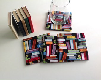 Book Group Cocktail Napkins Novelty Beverage  Napkins Books Library - set of 6 or 8