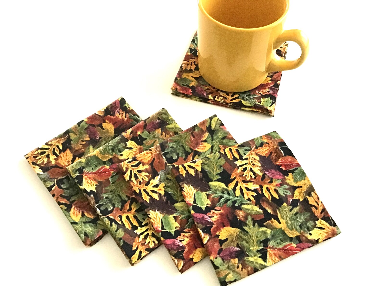 Autumn Leaves Cocktail Napkins Beverage Napkins Appetizer Etsy