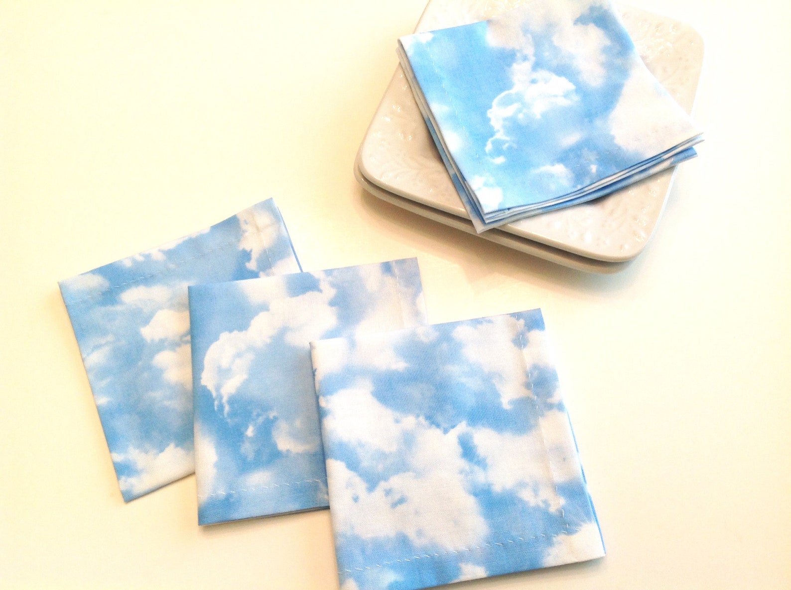 Cloth Cocktail Napkins Beverage Napkins Eco Friendly 100 Cotton