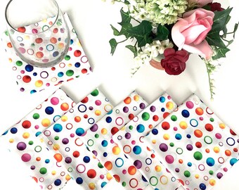 Cocktail Napkins Beverage  Napkins, Party Napkins Cloth Cocktail Napkins - set of 6 or 8