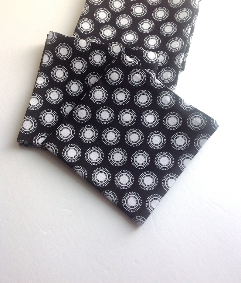 set of 6 Black White Eco Friendly Cotton Cocktail Napkins Appetizer Napkins Beverage Napkins Party Napkins