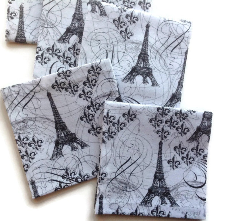 Eiffel Tower Paris Cocktail Napkins Party Napkins Beverage Etsy