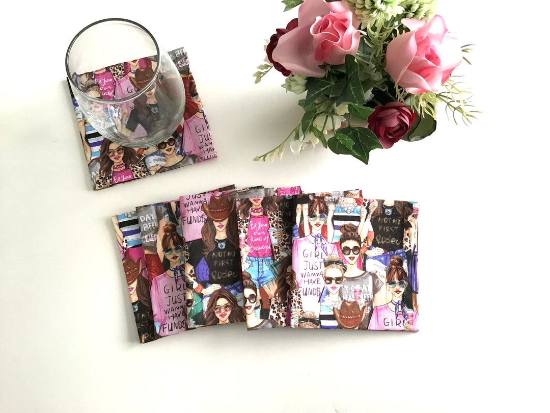 Girlfriends Party Cocktail Napkins, Eco Friendly Cotton Beverage