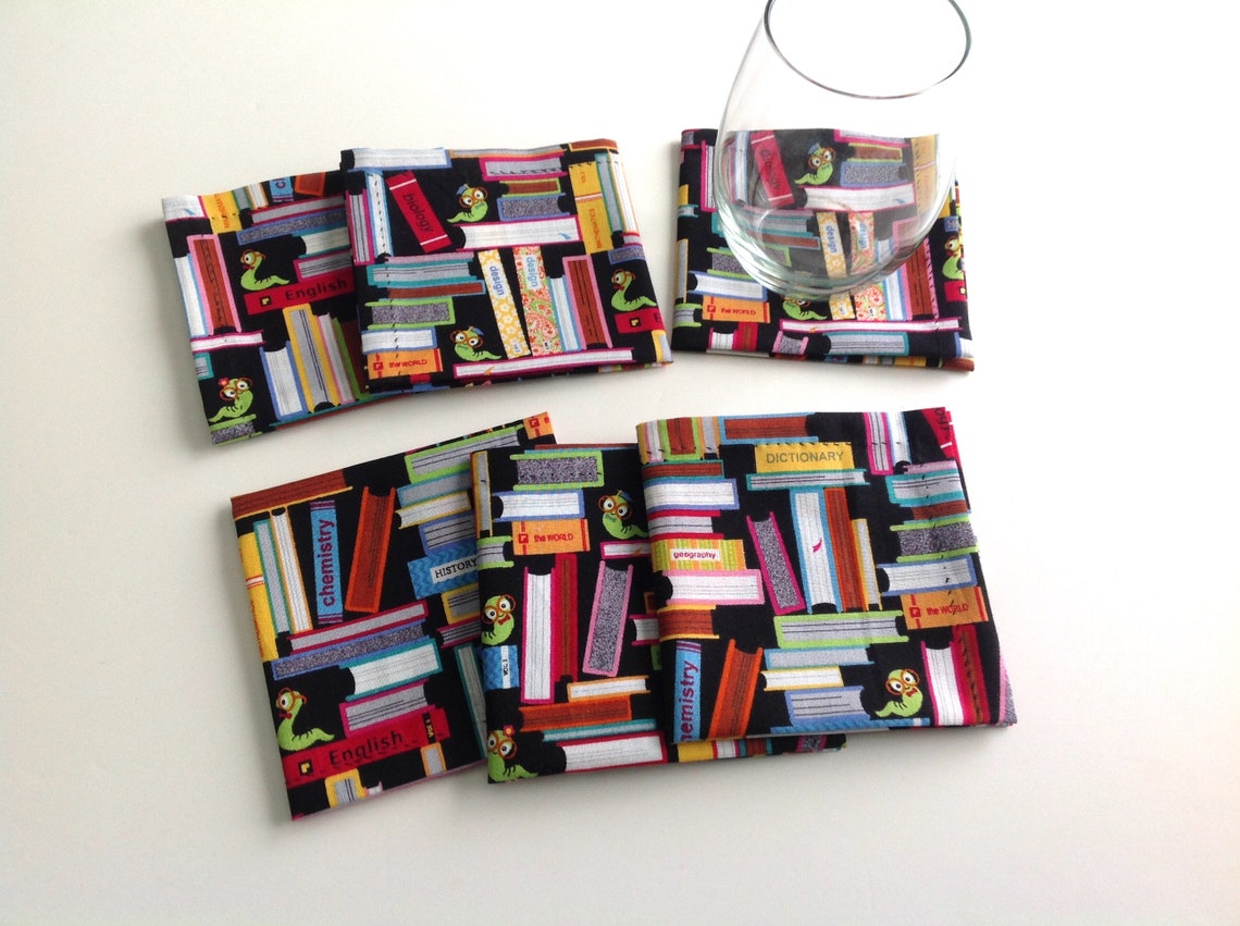 Book Group Cocktail Napkins Novelty Beverage Napkins Books Etsy
