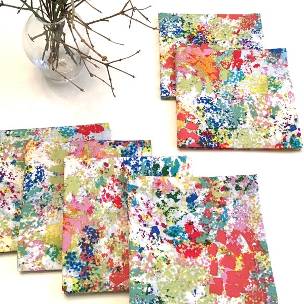 Cloth Cocktail Napkins Eco Friendly Cotton Cocktail Napkins Beverage Napkins Party Napkins -set of 6 or 8