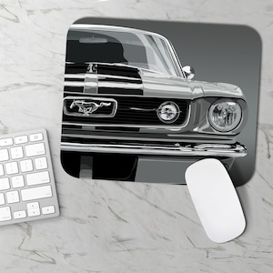 Vintage Ford Mustang Mousepad Classic Car Mouse Pad, Muscle Car Lover Gift, Mustang Lover Gift, Boyfriend Gift, Husband Gift, Gift For Dad